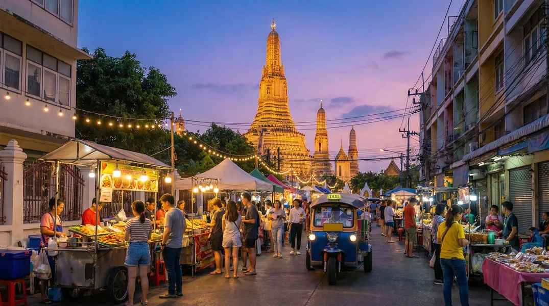 Бангкок — столица Таиланда с храмами и современными небоскрёбами
